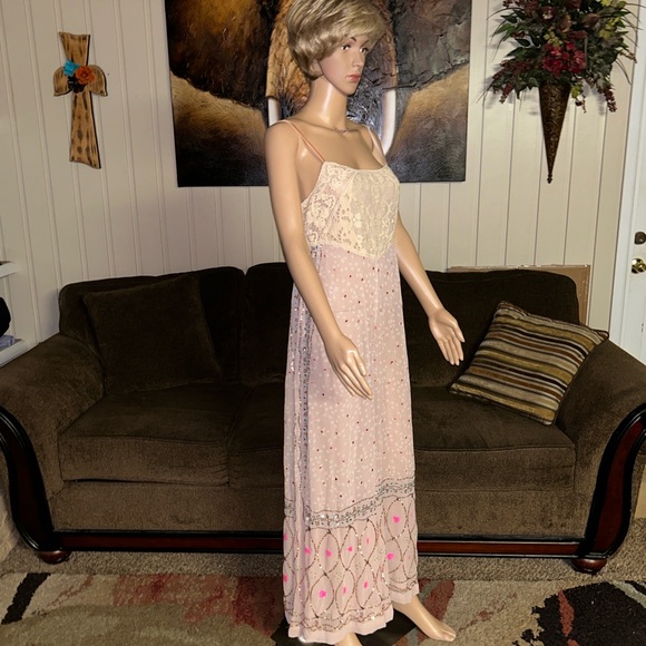 Free People • Small • New Romantics • Pink/Silver • Sequins • Boho Jumpsuit •New - Picture 6 of 15